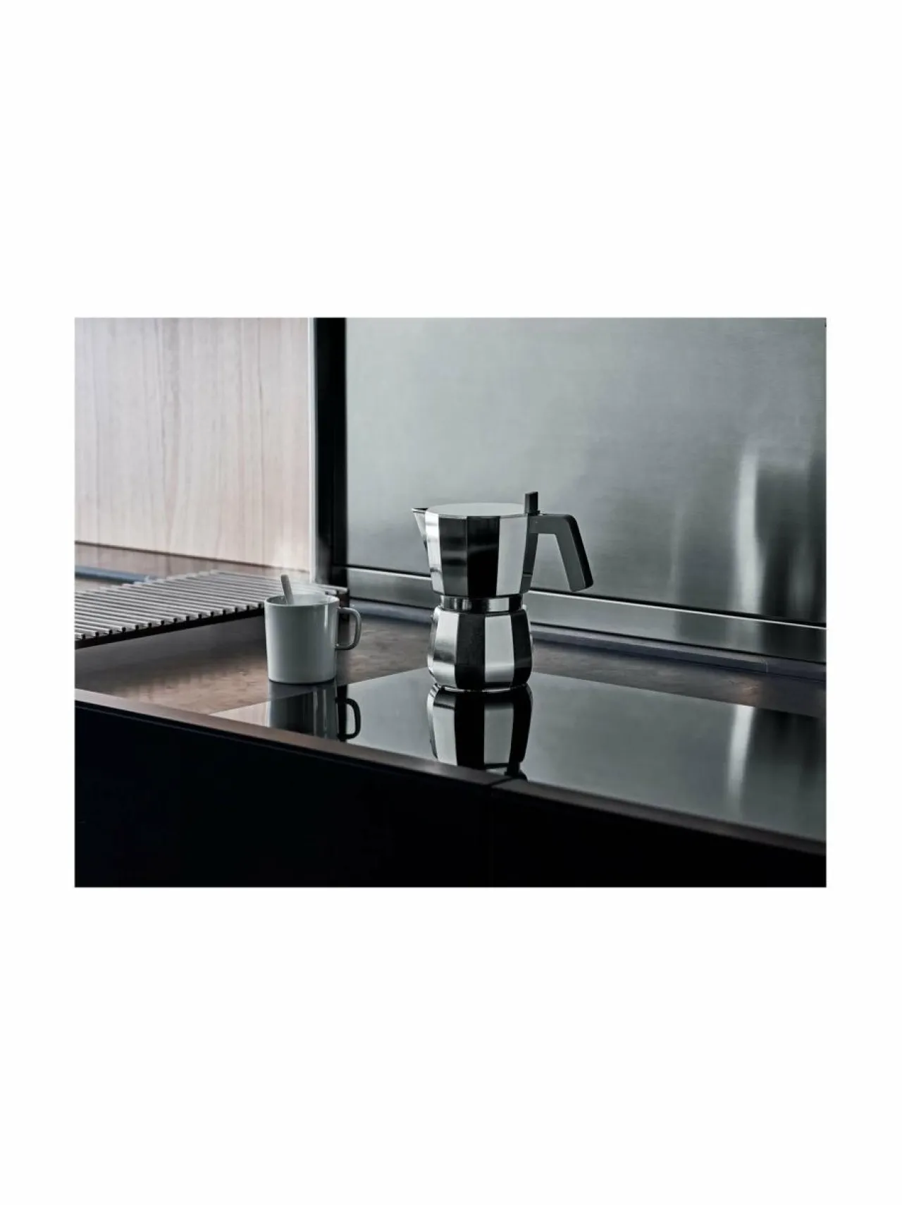 Tee, Kahvi & Vesi|Alessi 9 kupin mokkakeitin TERÄS