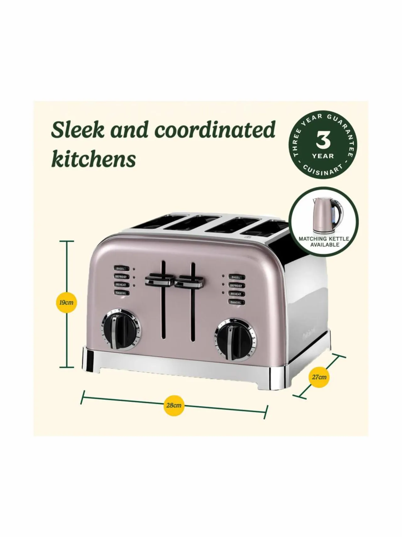 Muut Keittiölaitteet|Cuisinart 4 Slice Toaster -leivänpaahdin PINK