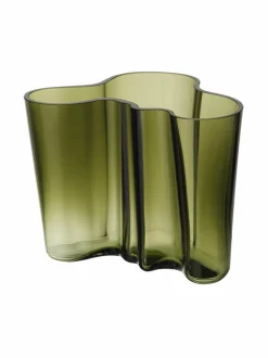 Koriste-Esineet|Iittala Aalto-maljakko 160 mm SAMMALEENVIHREÄ