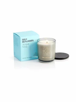 Huonetuoksut & Tuoksukynttilät|Max Benjamin Acqua Viva -luksuskynttilä kannella 210 g LIGHT BLUE