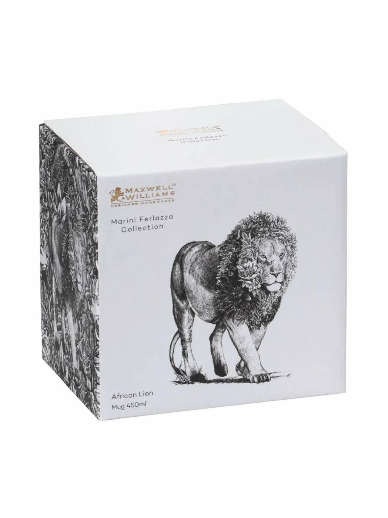Mukit & Kupit & Asetit|Maxwell&Williams African Lion -muki 12,5 x 9 x 11,5 cm BLACK