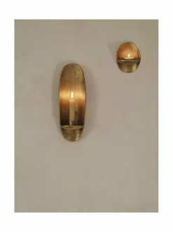 Kynttilät & Lyhdyt|Ferm Living Agapé Wall - lämpökynttilän pidike BRASS FINISH