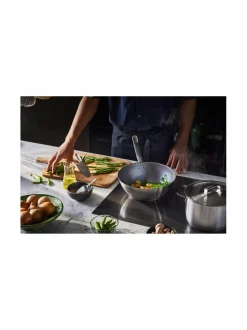 Keitto- & Paistoastiat|Fiskars All Steel-wokkipannu 28 cm GREY