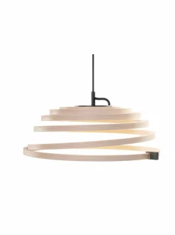 Kattovalaisimet|Secto Design Aspiro birch -riippuvalaisin johdolla NATURAL BIRCH, BLACK CABLE