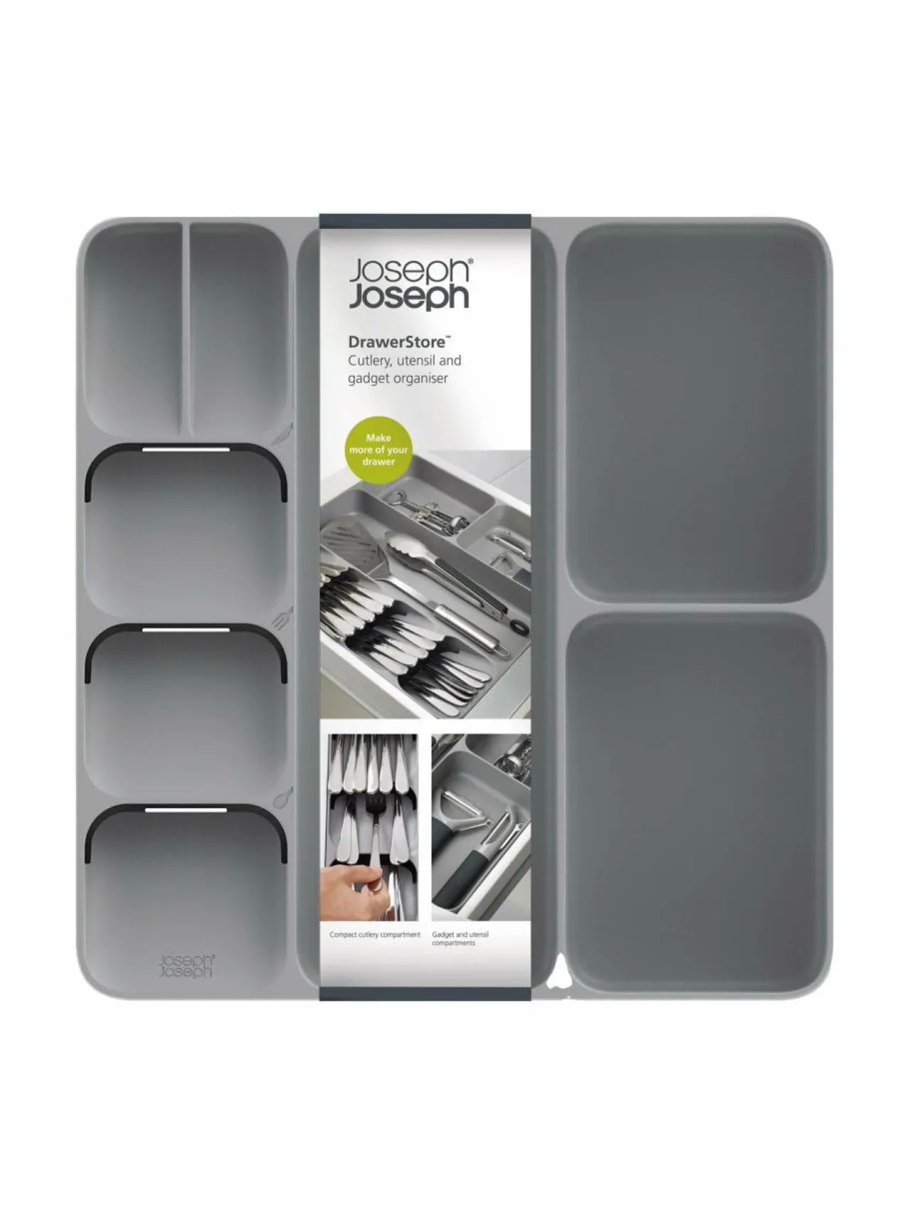 Keittiötarvikkeet|Joseph Joseph Aterinlaatikko HARMAA