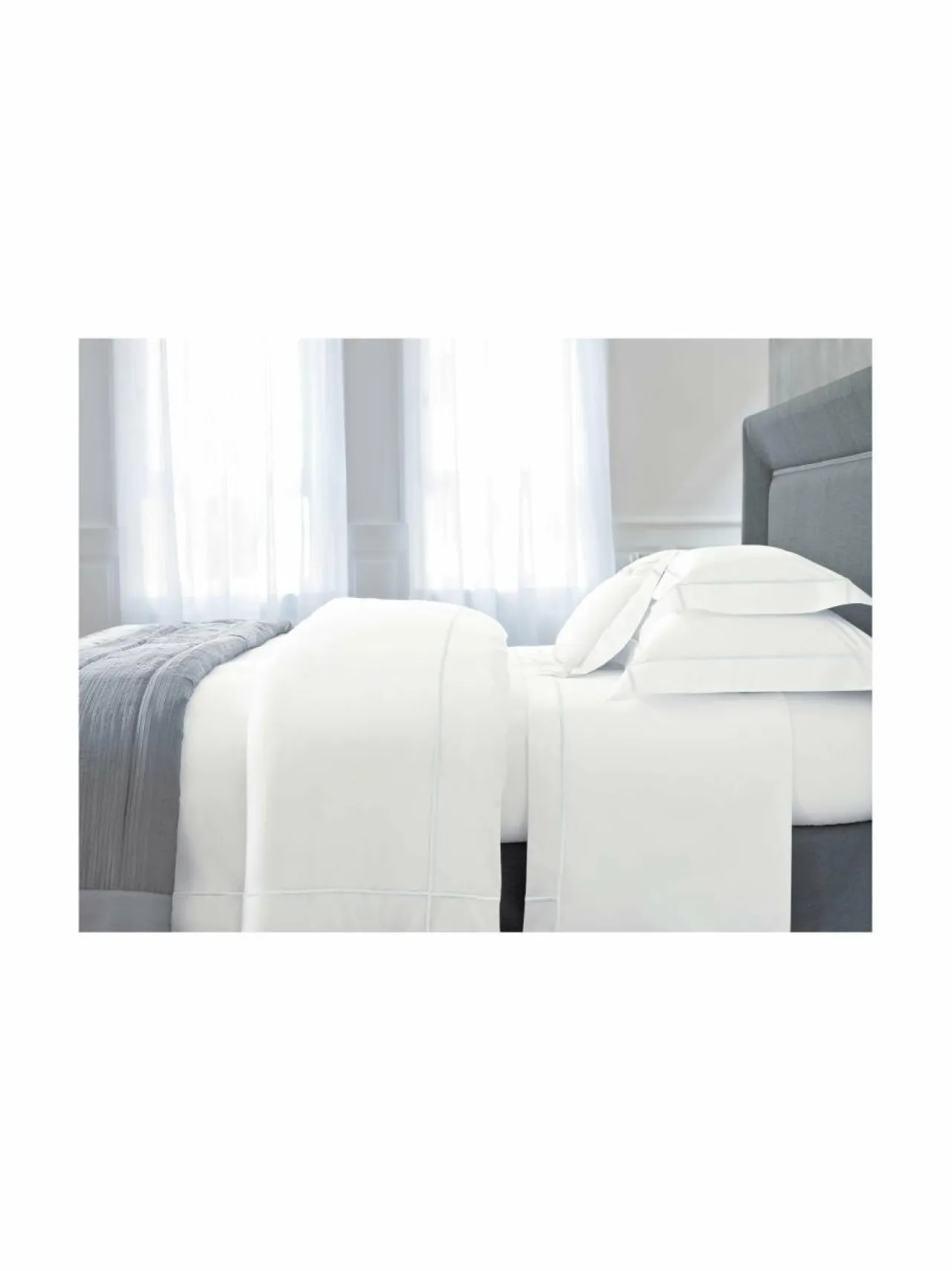 Liinavaatteet|Yves Delorme Athena-pussilakana VALKOINEN