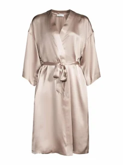 Kylpyhuonetekstiilit|Stockmann Silk Audrey-silkkiaamutakki TAUPE