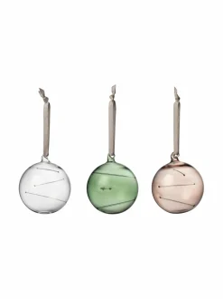 Koriste-Esineet|Iittala Aurinkopallot 80 mm, 3 kpl CLEAR-GREEN-LINEN