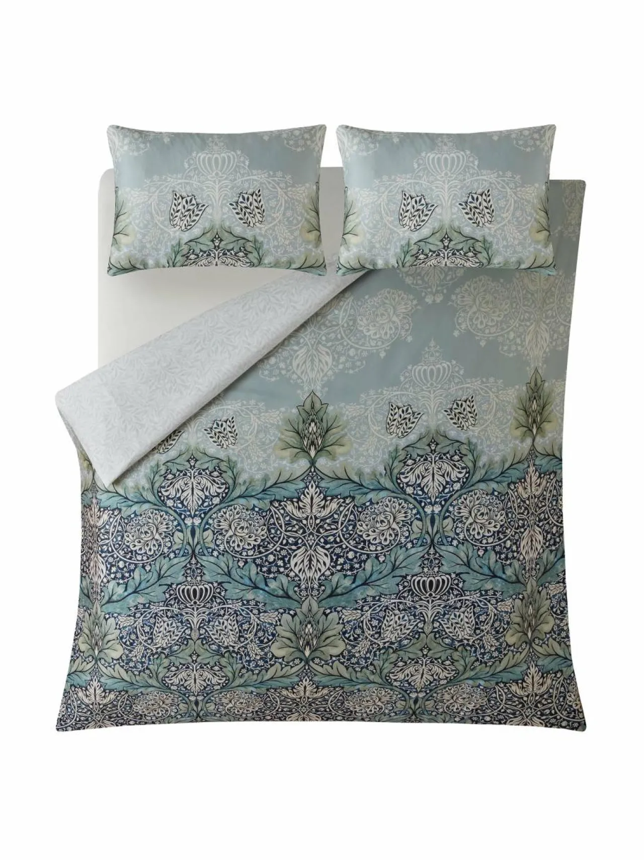 Liinavaatteet|William Morris At Home Avon Chinz -satiinipussilakanasetti 14 INDIGO