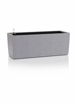 Ruukut & Istutusastiat|Lechuza Balconera Stone Altakastelu parvekeruukku pari 50x19cm, korkeus 19cm + Kannattimet HARMAA