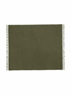 Huovat & Päiväpeitot|Casa Stockmann Basis- villahuopa 130 x 170 cm DEEP GREEN