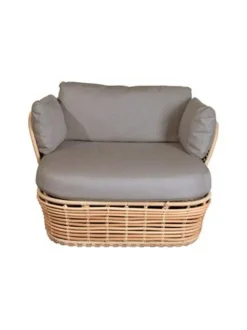 Puutarhakalusteet & Pehmusteet|Cane-Line Basket-nojatuoli TAUPE