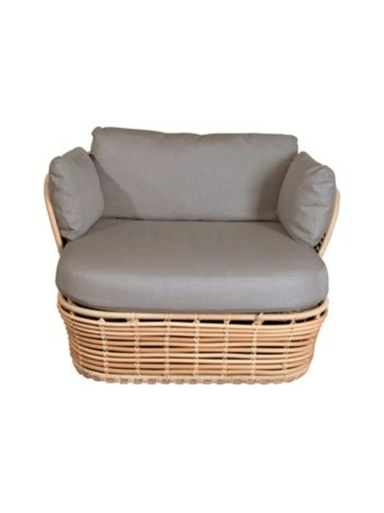 Puutarhakalusteet & Pehmusteet|Cane-Line Basket-nojatuoli TAUPE