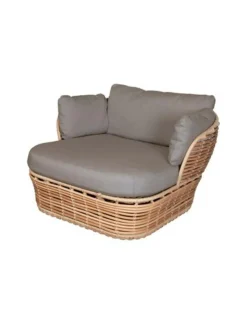 Puutarhakalusteet & Pehmusteet|Cane-Line Basket-nojatuoli TAUPE