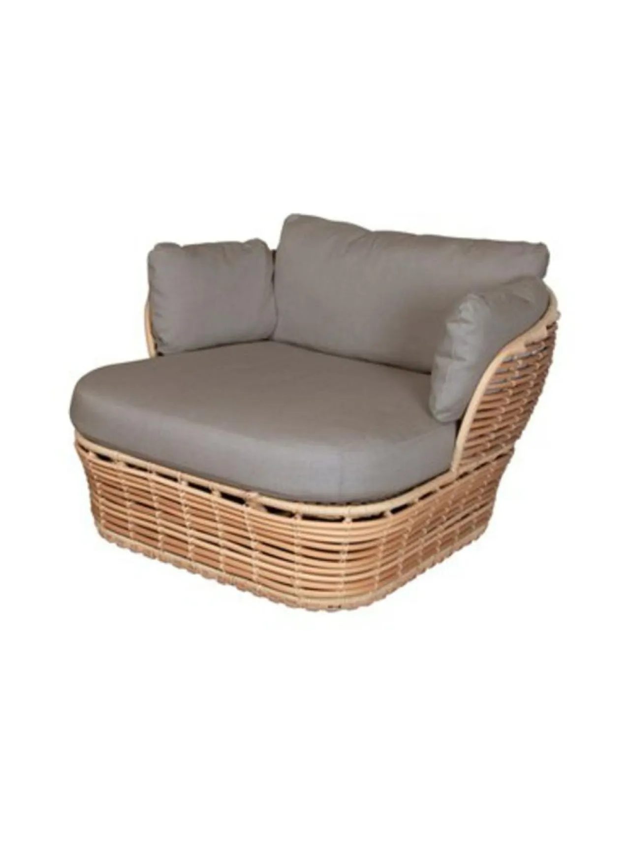 Puutarhakalusteet & Pehmusteet|Cane-Line Basket-nojatuoli TAUPE