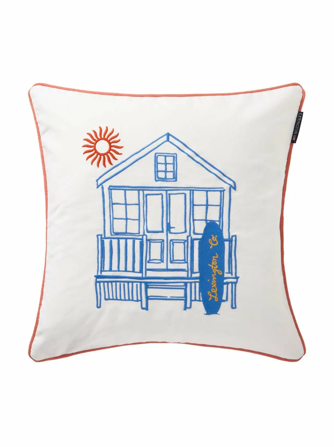 Sisustustyynyt|Lexington Beach House -tyynynpäällinen 50 x 50 cm WHITE/BLUE/CORAL