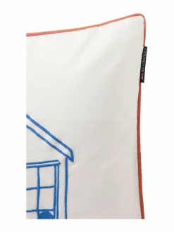 Sisustustyynyt|Lexington Beach House -tyynynpäällinen 50 x 50 cm WHITE/BLUE/CORAL