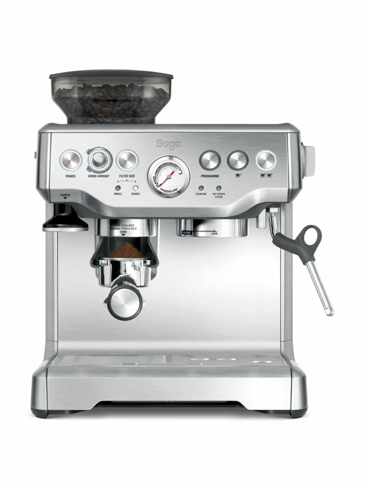 Kahvin- & Vedenkeittimet|Sage BES875UK the Barista Express™ -espressokeitin SILVER