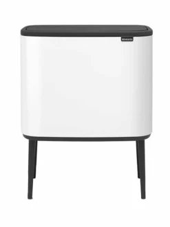 Roskakorit & -Pussit|Brabantia Bo Touch Bin -roska-astia kahdella sisäastialla WHITE