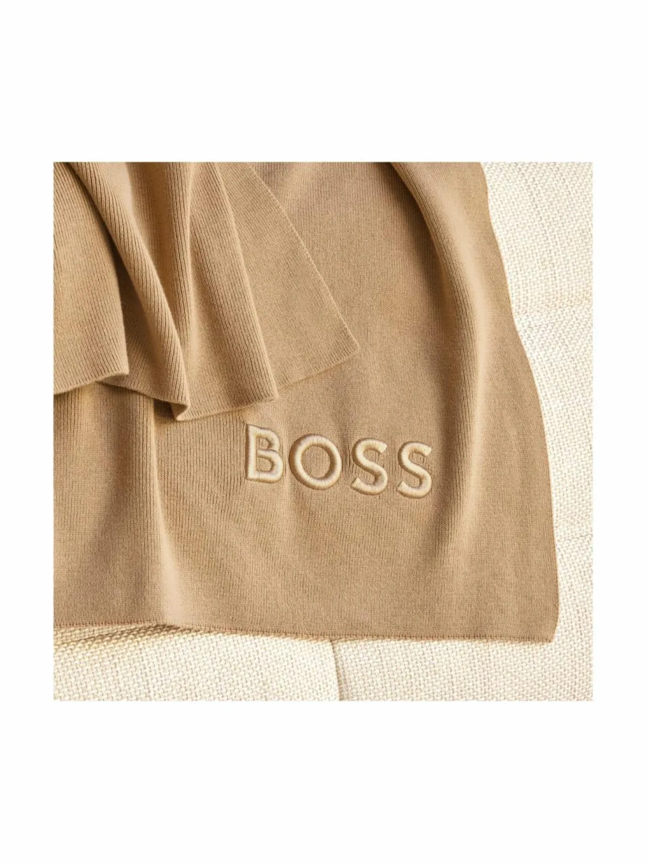 Huovat & Päiväpeitot|Hugo Boss Bold Logo -huopa, 130x170 cm CAMEL