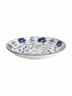 Lautaset & Kulhot|Tokyo Design Studio Botan-lautanen 21,5 cm BLUE/WHITE