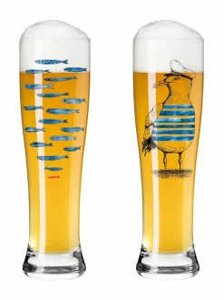 Lasit|Ritzenhoff Brauchzeit Weizen -olutlasi, 2 kpl BLUE,BLACK