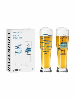 Lasit|Ritzenhoff Brauchzeit Weizen -olutlasi, 2 kpl BLUE,BLACK