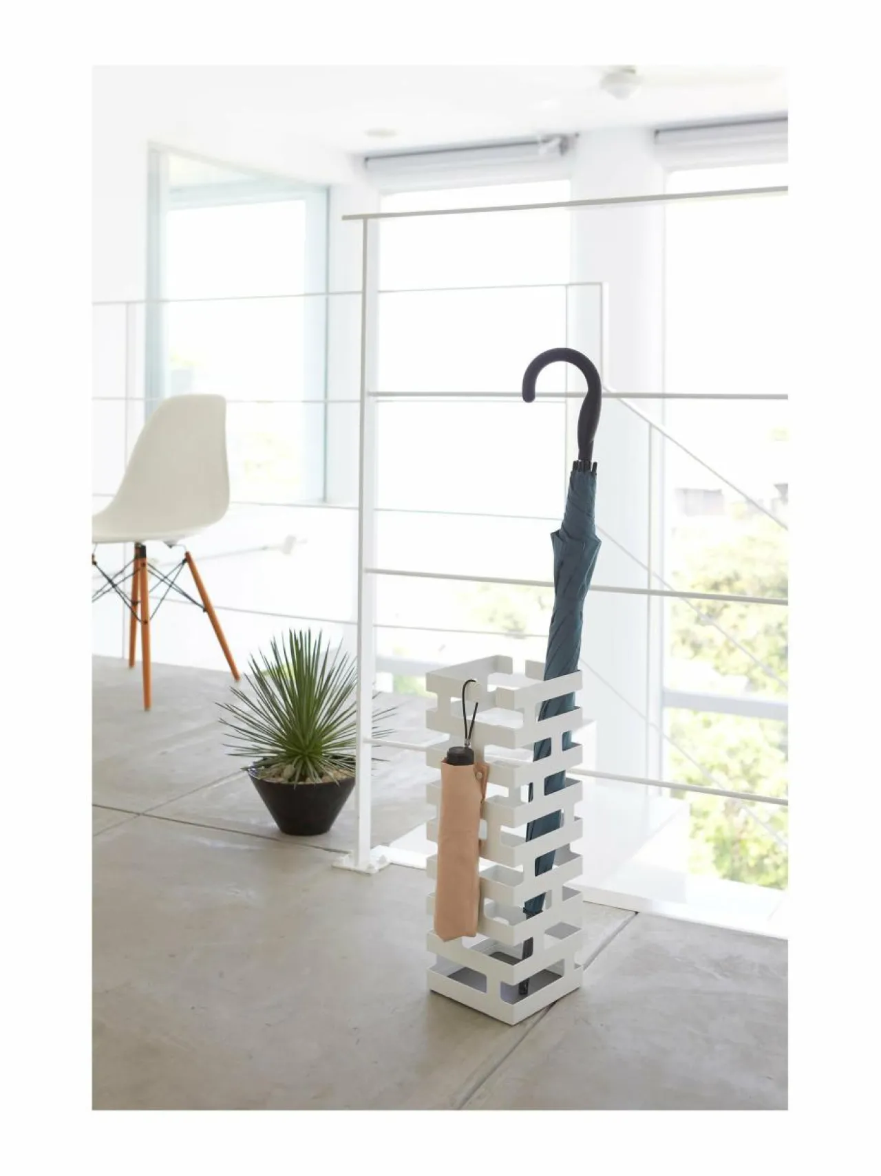 Säilytys|Yamazaki Brick-sateenvarjoteline 43 x 15 x 15 cm WHITE