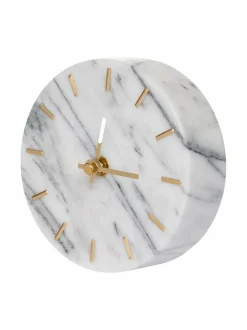 Peilit, Kellot & Kehykset|Casa Stockmann Bury-pöytäkello marmorista WHITE/GREY