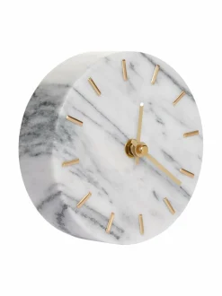 Peilit, Kellot & Kehykset|Casa Stockmann Bury-pöytäkello marmorista WHITE/GREY