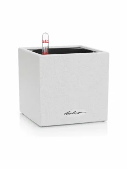 Ruukut & Istutusastiat|Lechuza Canto Stone Altakasteluruukku 40x40cm, korkeus 40cm + rullalevy VALKOINEN