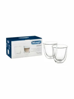 Kahvin- & Vedenkeittimet|Delonghi Cappuccinolasit 2 kpl KIRKAS
