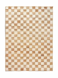 Matot|Ferm Living Check Wool Jute -matto, 140 x 200 cm OFF-WHITE/NATURAL