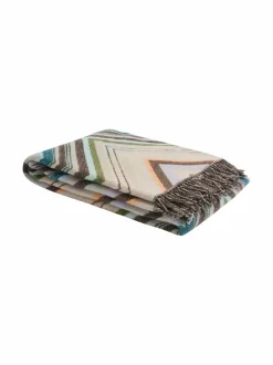 Huovat & Päiväpeitot|Missoni Home Chevron-villahuopa 138 BROWN MULTICOLOR