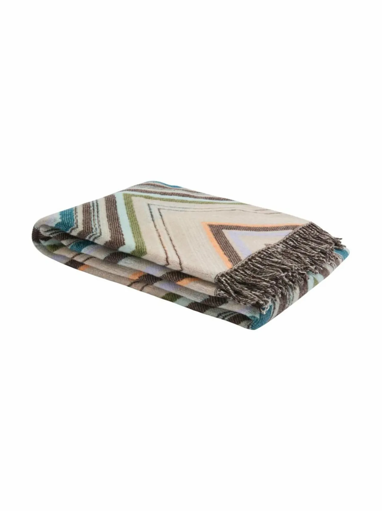Huovat & Päiväpeitot|Missoni Home Chevron-villahuopa 138 BROWN MULTICOLOR