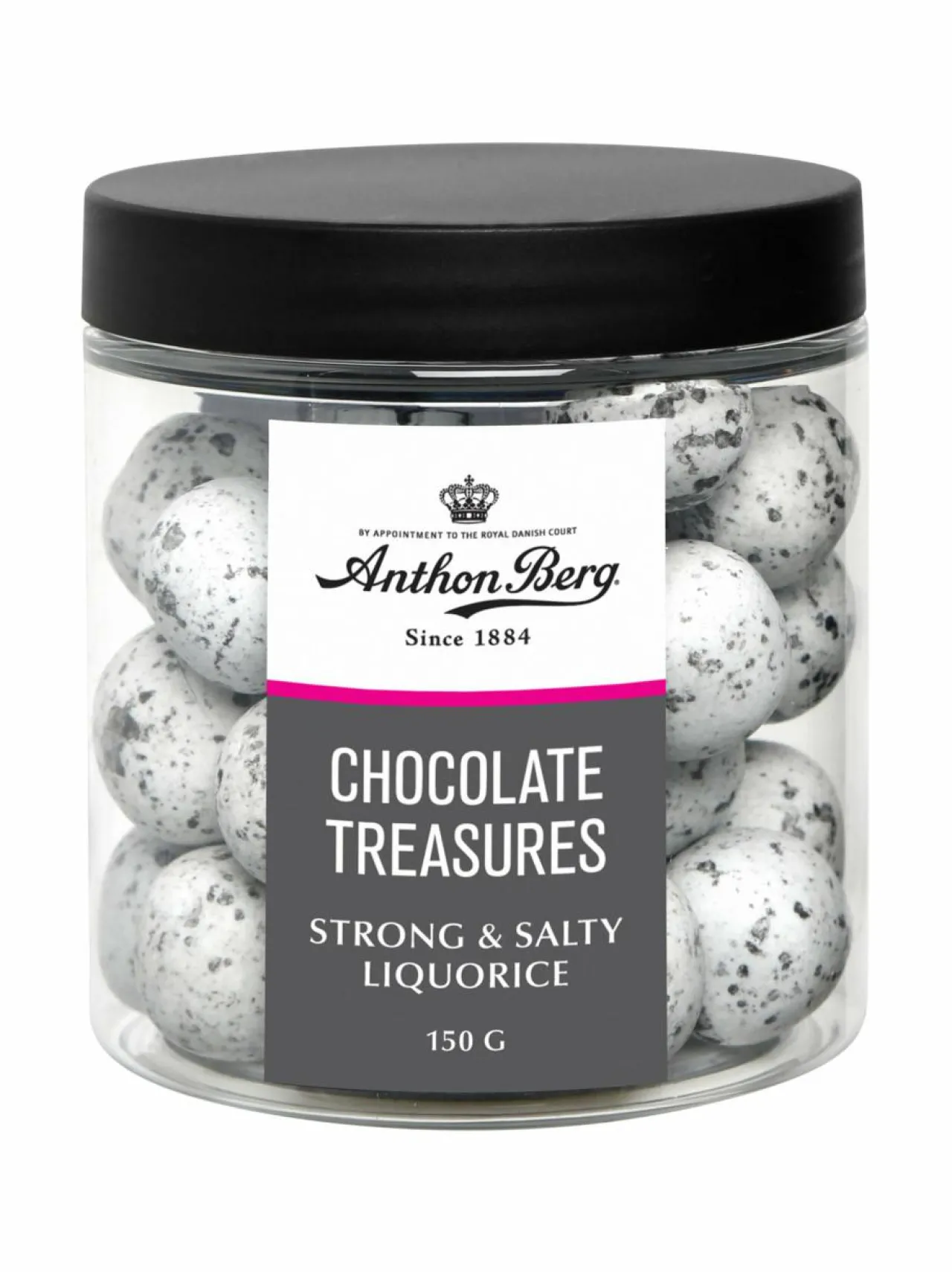 Makeat Delituotteet|Anthon Berg Chocolate Treasures Strong & Salty Liquorice -lakritsimakeinen, 150 g