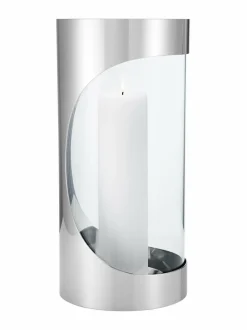 Kynttilät & Lyhdyt|Georg Jensen Chrome Contours -kynttilälyhty 34 cm STAINLESS STEEL