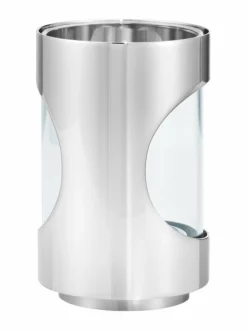 Kynttilät & Lyhdyt|Georg Jensen Chrome Contours -tuikkukynttilälyhty 12 cm STAINLESS STEEL