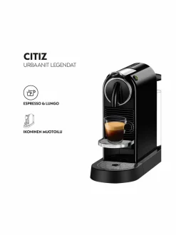 Kahvin- & Vedenkeittimet|Nespresso Citiz Coffee Maker By De'Longhi -kahvikone BLACK