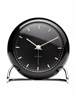 Peilit, Kellot & Kehykset|Arne Jacobsen City Hall -herätyskello BLACK