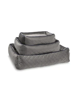 Pedit Ja Makuualustat|Laboni Classic Oxford koiranpeti - Samettinen KIVENHARMAA