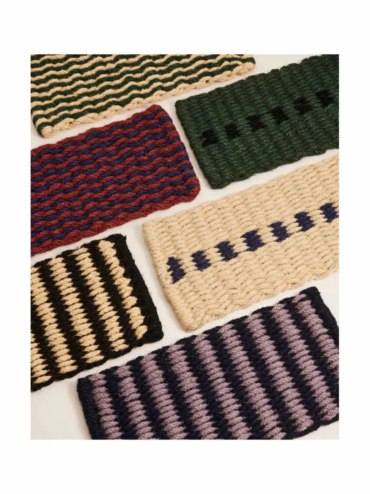 Matot|HAY Coco Stripe Wave -ovimatto 40 x 80 cm BROWN, NAVY