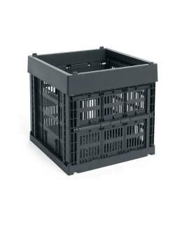 Säilytys|HAY Colour Crate Cube -säilytyslaatikko 29,5 x 29,5 x 28,5 cm CHARCOAL