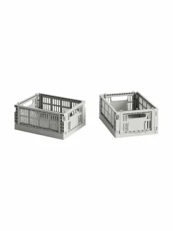 Säilytys|HAY Colour Crate Mini -korit 2 kpl GREY