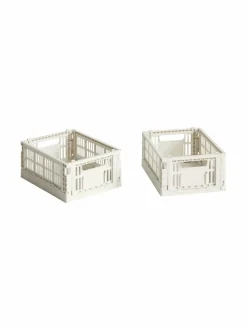 Säilytys|HAY Colour Crate Mini -korit 2 kpl WHITE