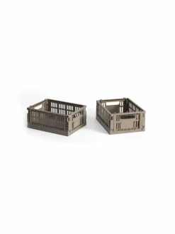 Säilytys|HAY Colour Crate Mini -korit 2 kpl WARM GREY