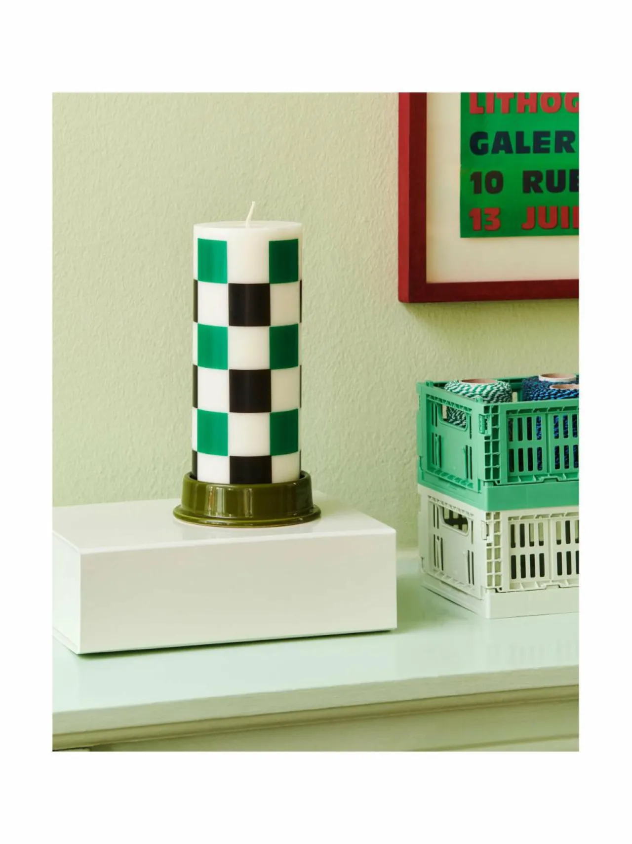 Säilytys|HAY Colour Crate Mini -korit 2 kpl GREEN