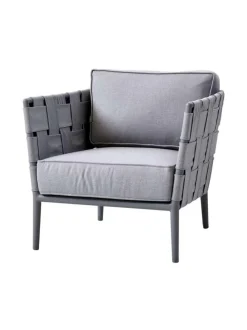 Puutarhakalusteet & Pehmusteet|Cane-Line Conic-nojatuoli VAALEA HARMAA