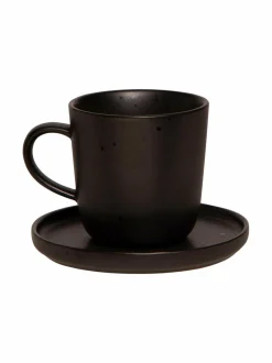 Mukit & Kupit & Asetit|Asa Coppa -espressokuppi 0,08 l ja lautanen KURO