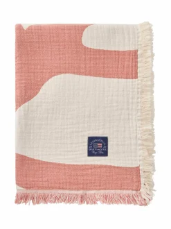 Huovat & Päiväpeitot|Lexington Coral Jacquard -peite WHITE/CORAL